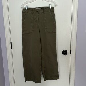 Everlane olive wide-leg pants